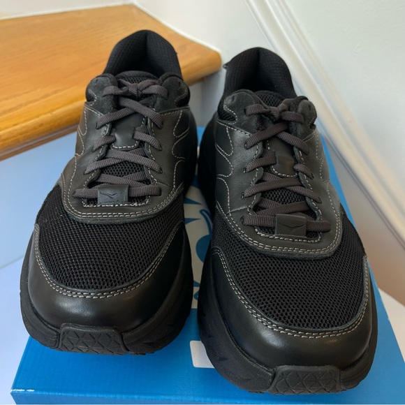NWT Hoka Bondi L Leather U Unisex , Hoka One One All Black Cushioned Shoes  BRVN - Picture 10 of 16